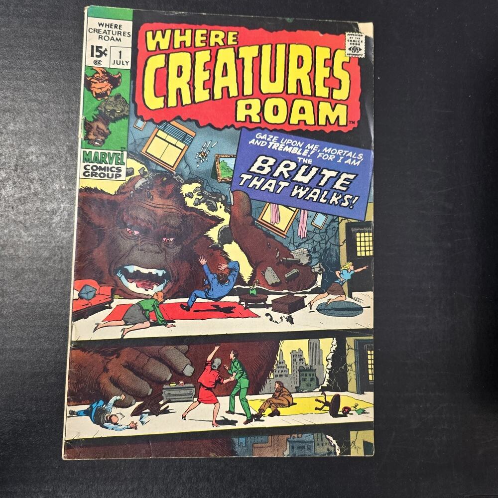 WHERE CREATURES ROAM 1 MARVEL 1970